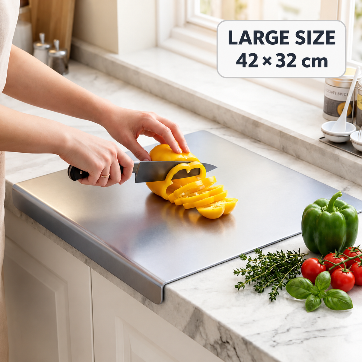 SMARTHOME™ Stainless Steel Food Prep Board